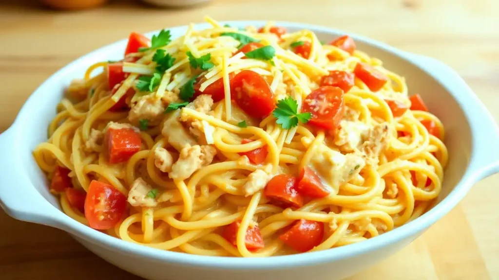 Rotel Chicken Spaghetti